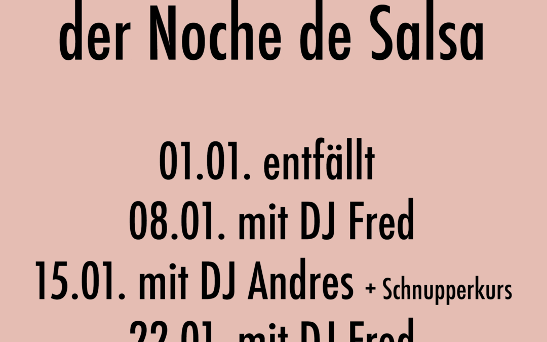 Januar-Termine der Noche de Salsa