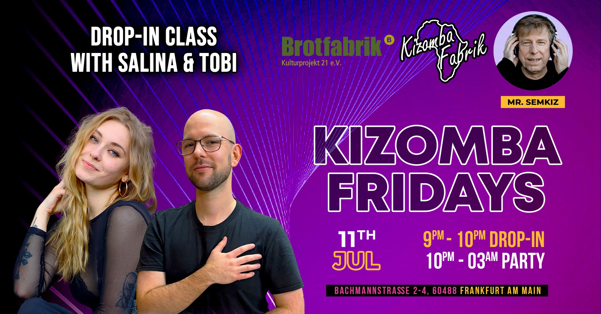 Grafik Kizomba Fridays 11. Juli