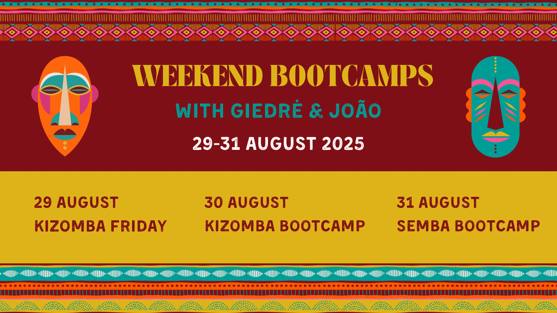 Grafik zum Weekend Bootcamp mit Giedre und Joao